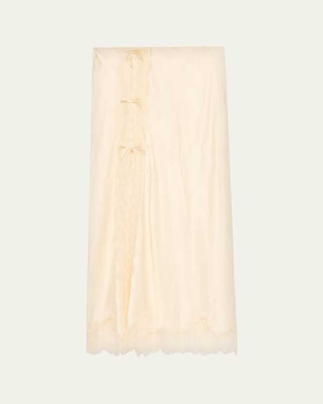 Calder Silk-Blend Maxi Slip Skirt